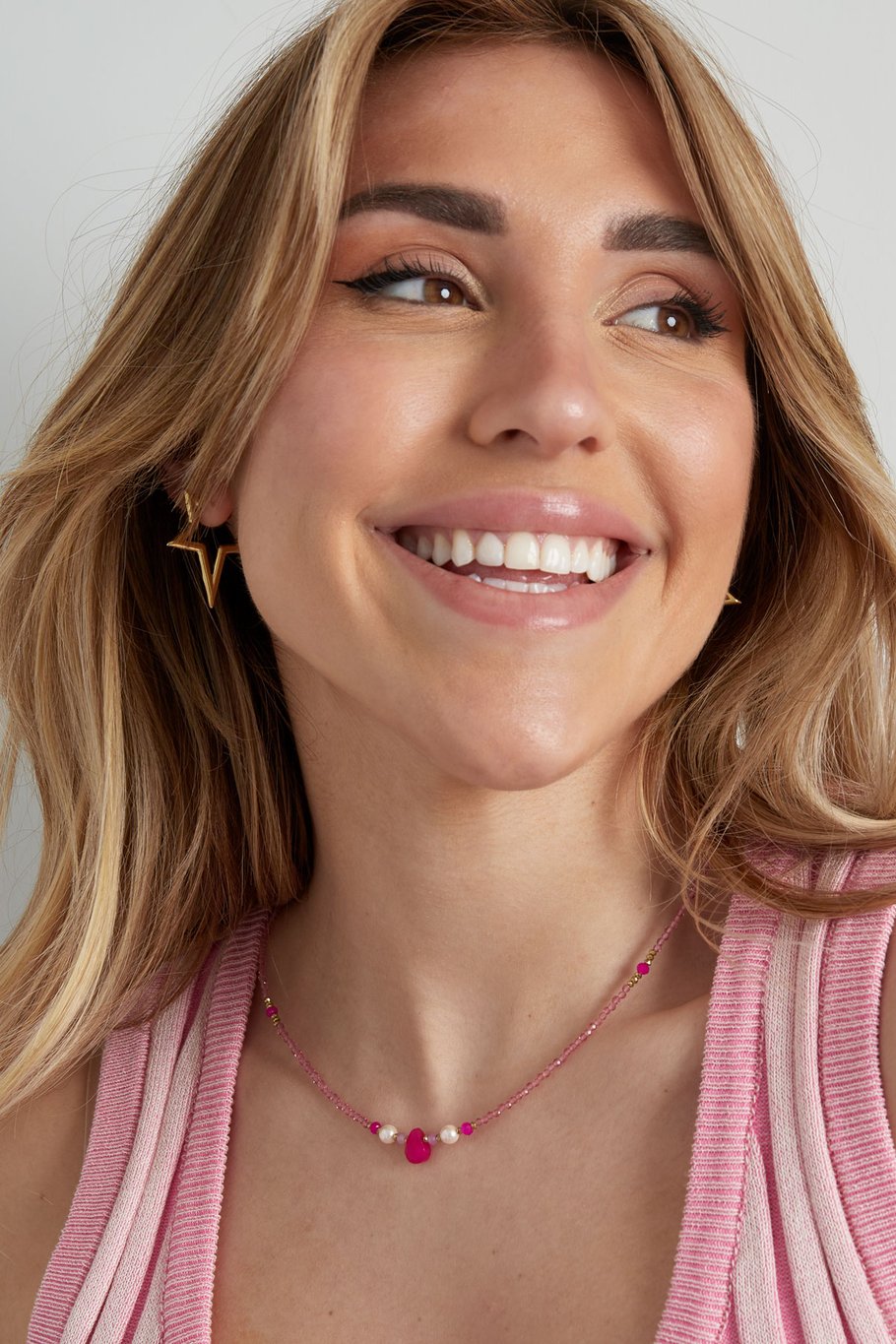 Kralenketting basic lover - gebroken wit Afbeelding2